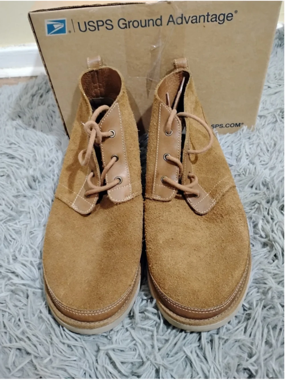 Ugg Neumel Unlined Leather Boot Men Size 13 Chukka Suede Chestnut 1020369 EUC